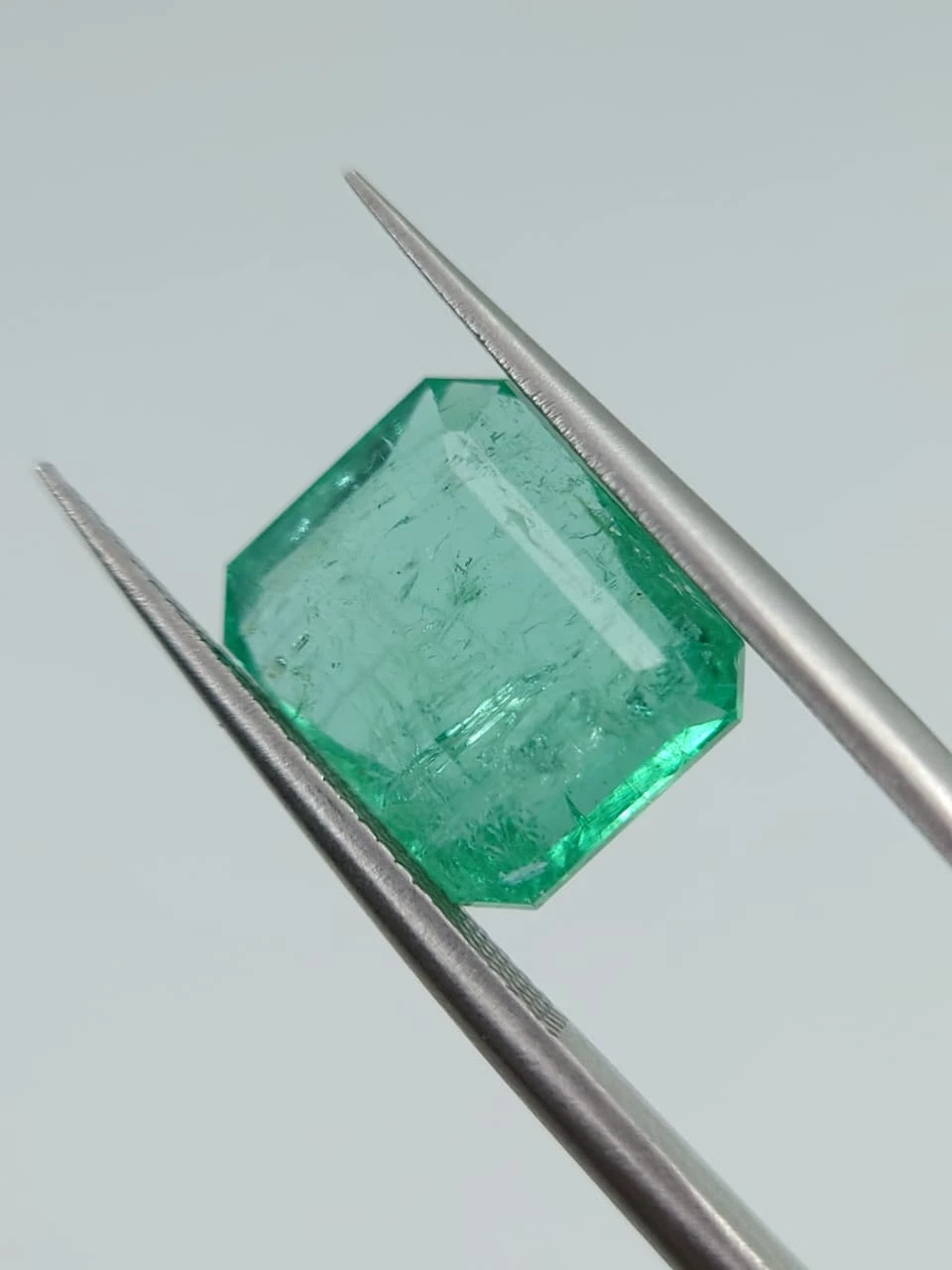 6ct Untreated Octagon Faceted Natural Emerald from Afghanistan — view 1